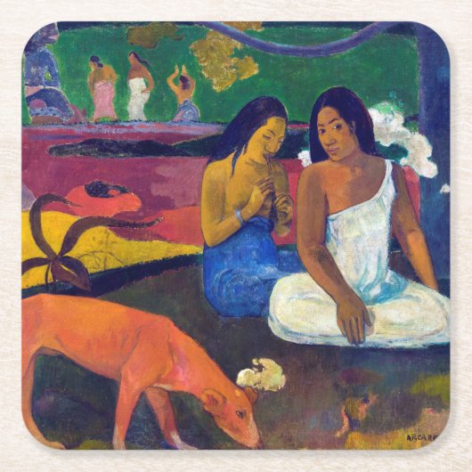 Freude, Gauguin Rechteckiger Pappuntersetzer (Vorderseite)