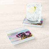 Freude Glasuntersetzer (Schrägansicht)