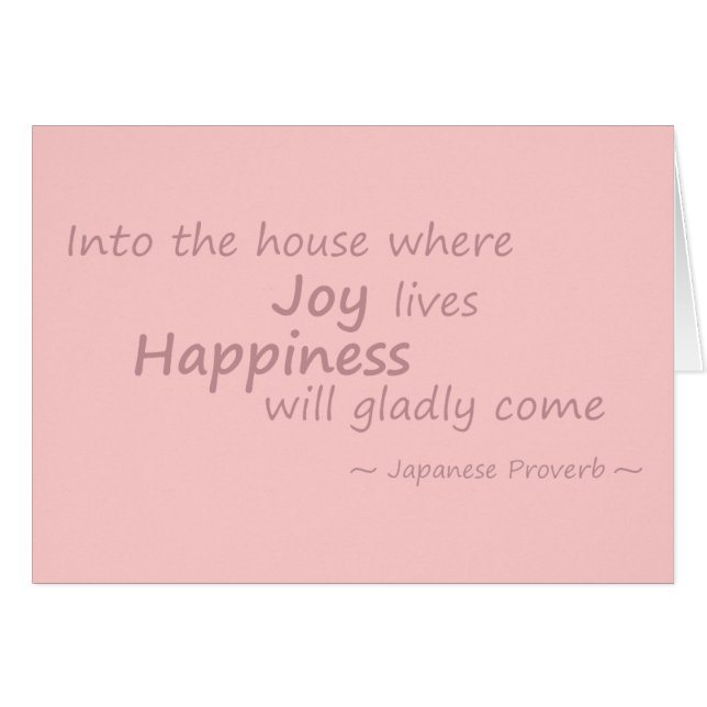 Freude, Glück pink (Vorderseite (Horizontal))