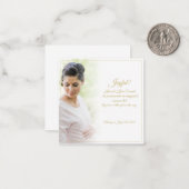 Freude! - große Erwartungen Mitteilungskarte (Vorderseite/Rückseite Beispiel)