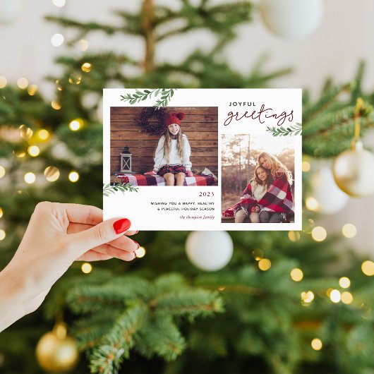 Freude | Grünzweige 2 Foto Feiertagskarte