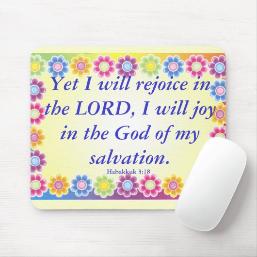 Freude. Habakkuk 3:21 Mousepad (Mit Mouse)