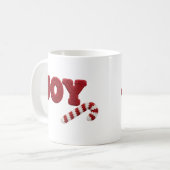 Freude-Häkel-Weihnachts-Candy-Cane-Tasse Kaffeetasse (Vorderseite Links)