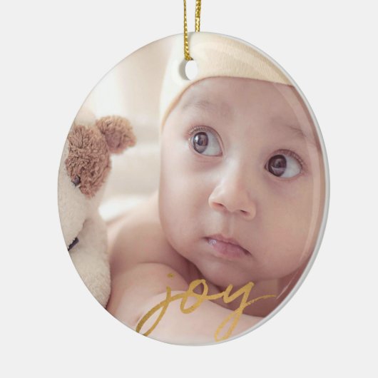 Freude-Hand beschriftete mit Seiten versehenen Keramik Ornament (Links)