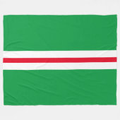 Freude hellrote, weiße Streifen auf Kelly Green Fleecedecke (Vorderseite (Horizontal))