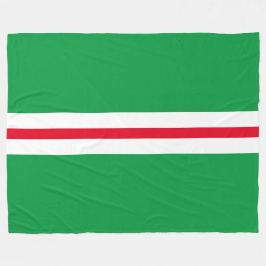 Freude hellrote, weiße Streifen auf Kelly Green Fleecedecke (Vorderseite (Horizontal))