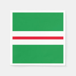 Freude hellrote, weiße Streifen auf Kelly Green Serviette