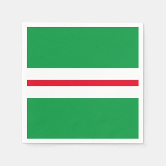 Freude hellrote, weiße Streifen auf Kelly Green Serviette (Vorderseite)