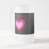 Freude Herz Große Mattierte Glass Tasse (Vorderseite Links)