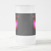 Freude Herz Große Mattierte Glass Tasse (Mittel)