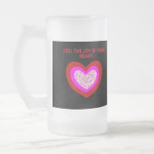 Freude Herz Große Mattierte Glass Tasse (Links)