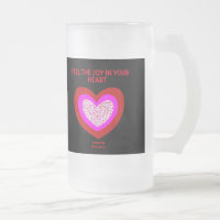 Freude Herz Große Mattierte Glass Tasse