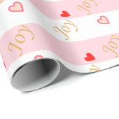 Freude-Herz-Muster Geschenkpapier (Rolleneckpunkt)