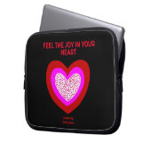 Freude Herz Neoprene Laptop-Sieb Laptopschutzhülle (Vorderseite Links)