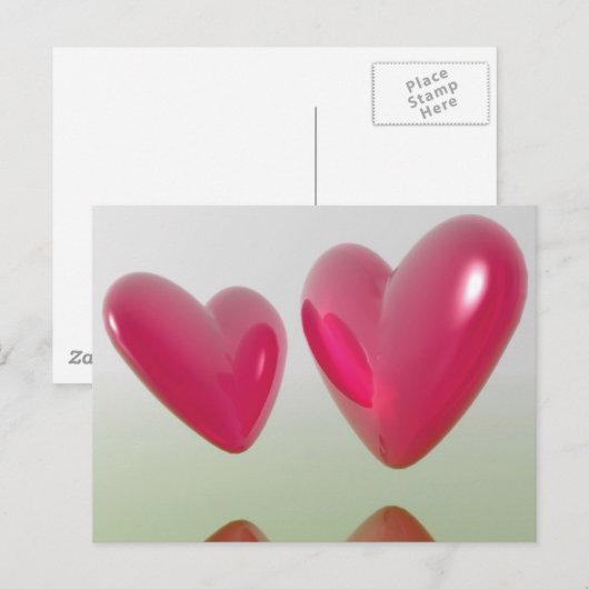 Freude Herz Postkarte (Vorne/Hinten)