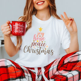 Freude, Hoffnung, Frieden dieses Weihnachtsfest mi T-Shirt