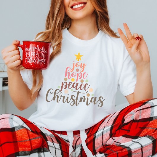 Freude, Hoffnung, Frieden dieses Weihnachtsfest mi T-Shirt