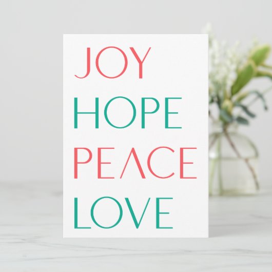 Freude, Hoffnung, Liebe, Frieden (Stehend Vorderseite)