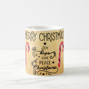 Freude Hoffnung Liebe Frieden, Frohe Weihnachten K Kaffeetasse
