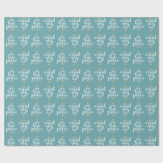 Freude, Hoffnung und Friedensgeschenke Geschenkpapier (Flach)