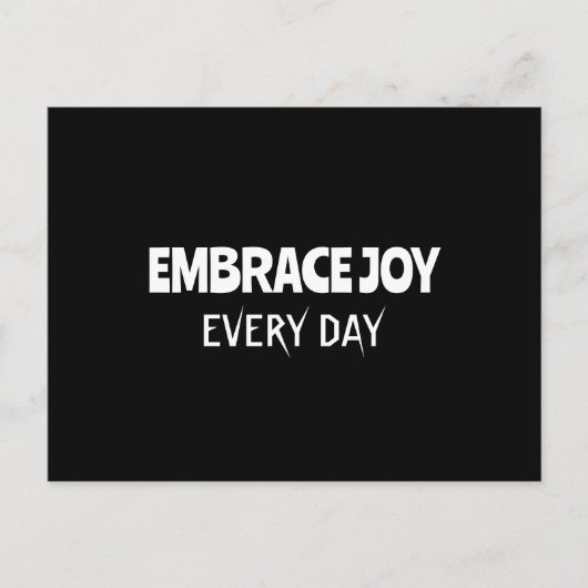 Freude im Alltag einsetzen Postkarte (Vorderseite)