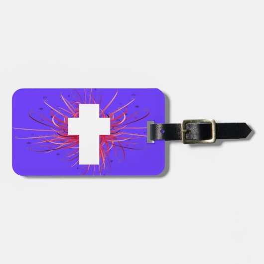 FREUDE! im Kreuz Gepäckanhänger (Vorderseite horizontal)