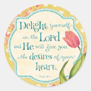 Freude im Lord Bible Verse Round Stickers
