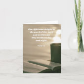 Freude im Wort Gottes Psalm 1:2 Bibel Verse Karte (Vorderseite)