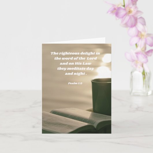Freude im Wort Gottes Psalm 1:2 Bibel Verse Karte (Orchidee)