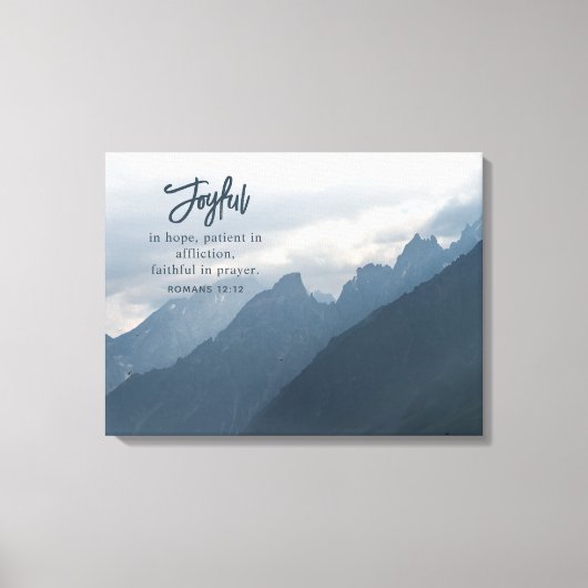 Freude in der Hoffnung Christlich inspirierend Leinwanddruck (Vorderseite)