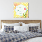Freude in der Lord Wrapped Canvas 18x18 Leinwanddruck (Insitu (Schlafzimmer))