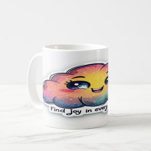 Freude in jedem Sturm finden - Inspiration Kaffeetasse (Vorderseite Links)