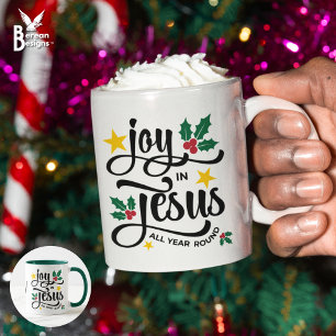 FREUDE IN JESUS Christliches Weihnachtsmonogramm Tasse