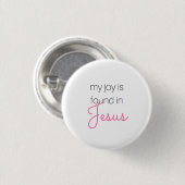 Freude in Jesus-Knopf Button (Vorne & Hinten)