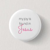 Freude in Jesus-Knopf Button (Vorderseite)