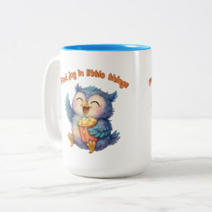 Freude in kleinen Dingen finden - Niedliches blaue Zweifarbige Tasse