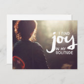 Freude in meiner Einsamkeit Postkarte (Vorne/Hinten)