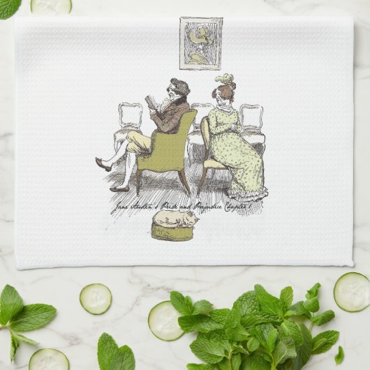 Freude in Vexing - Jane Austen Pride & Prejudice Geschirrtuch (Gefaltet)