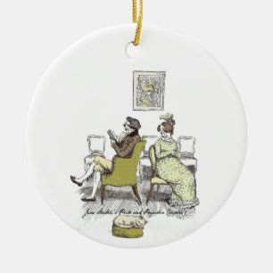 Freude in Vexing Jane Austen Pride und Vorurteil Keramik Ornament