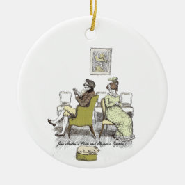 Freude in Vexing Jane Austen Pride und Vorurteile Keramik Ornament