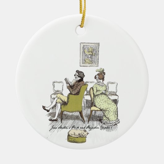 Freude in Vexing Jane Austen Pride und Vorurteile Keramik Ornament (Vorne)