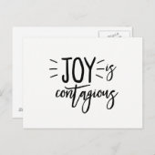 Freude ist ansteckende Postkarten-Freude-Postkarte Postkarte (Vorne/Hinten)
