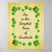 Freude ist die einfachste Form der Dankbarkeit - M Poster (Vorne)