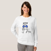 Freude ist freier T - Shirt - Niedlicher Smiley mi (Vorne ganz)