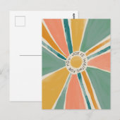 Freude ist für Sie gewartet - inspirierende Postka Postkarte (Vorne/Hinten)