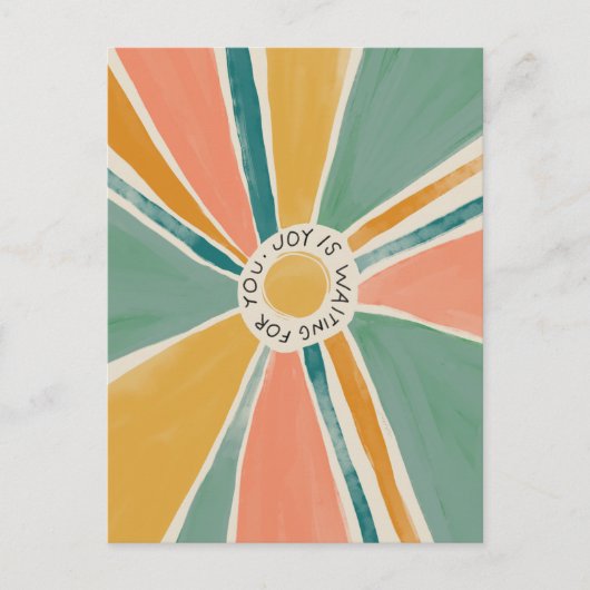 Freude ist für Sie gewartet - inspirierende Postka Postkarte (Vorderseite)