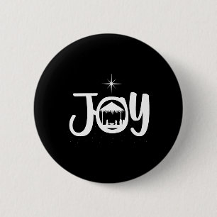 Freude Jesus Krippenszene Cool Weihnachten Xmas Ch Button