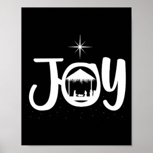 Freude Jesus Krippenszene Cool Weihnachten Xmas Ch Poster