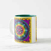 Freude jetzt! zweifarbige tasse (Vorderseite Links)