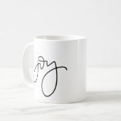 Freude-Kalligraphie-Tasse Kaffeetasse (Vorderseite Links)